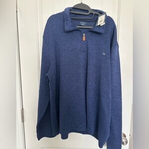 Crown & Ivy Deep Blue Zip Pullover
